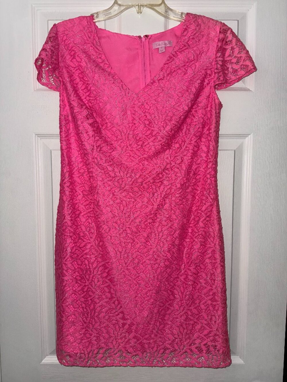 Lilly Pulitzer Erica Sunkissed Pink Jungle Lace Dress -Size M.